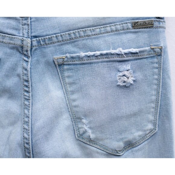 KanCan Jeans Womens 26 Blue Skinny Mid Rise Ripped Stretch Light Wash Denim - Picture 9 of 12